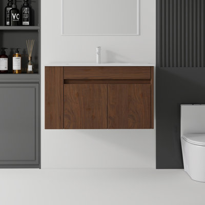 Meuble-lavabo flottant avec lavabo