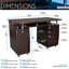 Bureau d'ordinateur complet avec rangement, chocolat-1754578332