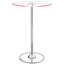 Table bistro à DEL avec plateau en verre - ronde pour salle à manger, hauteur de 42 pouces, largeur et profondeur de 28 pouces, lumière DEL douce et chaleureuse, fabrication en métal, surface facile d'entretien