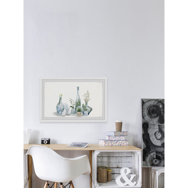 Framed 12x8 White and Blue Canvas Print for Kids