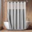 Cotton Blend Honeycomb Waffle Shower Curtain With Snap-In Liner-759779249-759779150