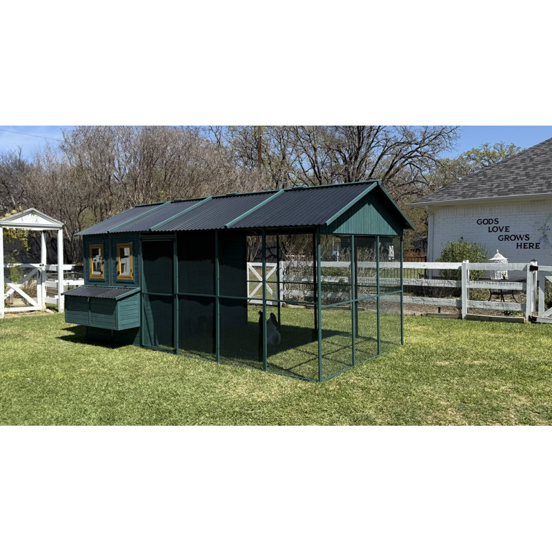 Modern Ultraguard Xl Metal Framed Chicken Coop - Teal