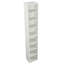 Bibliothèque de rangement étroite à 8 niveaux pour CD pour le bureau à domicile, multifonctionnelle avec tablettes réglables, apparence exquise d'armoires démontables et support de tour multimédia facile à entretenir, double-129742162