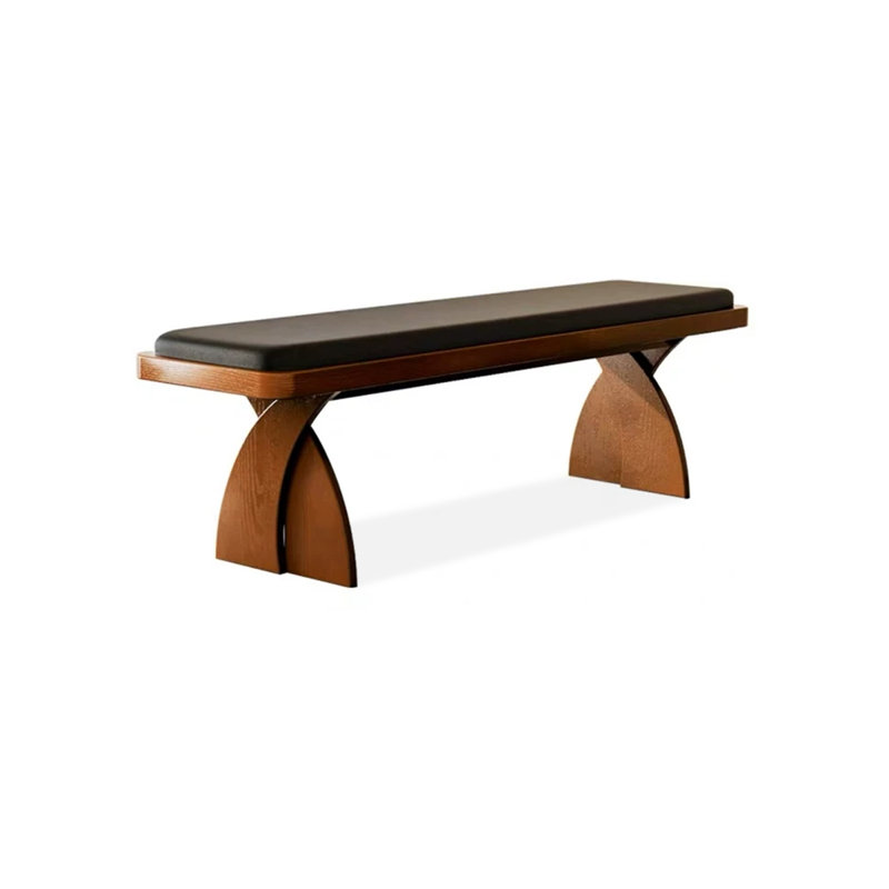 Banc rembourré noir, Brun, Noir