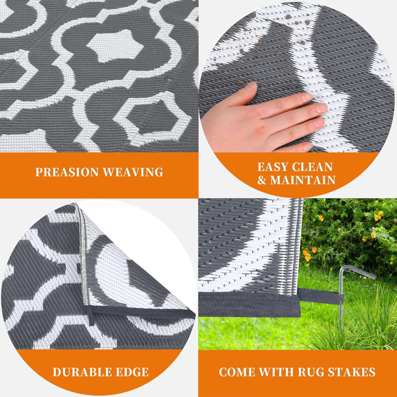 Tapis d'extérieur pour patio, Rectangulaire 8 pi x 10 pi