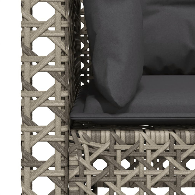 Garden Sofa Set Of 3, Grey, Grey