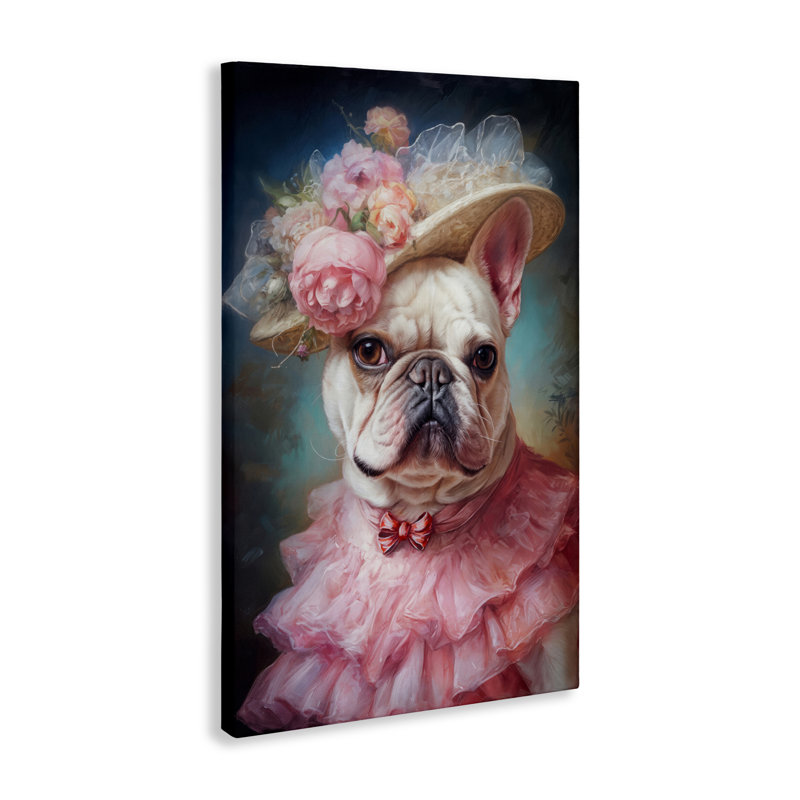 Feminine victorienne Frenchie, conception de Wumples, H 45 po x l 30 po