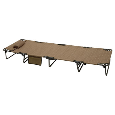 Lit de camping pliant portatif avec lit léger et coussin
