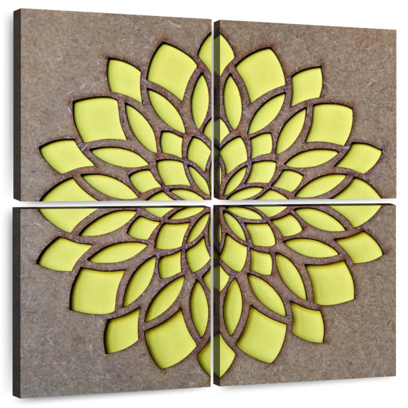 Yellow Mandala, 26" H x 26" W