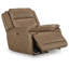 Fauteuil inclinable électrique Glenn avec appui-tête réglable, port USB, cuir brun