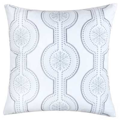 Holiday Embroidered Velvet Throw Pillow With Insert 20X20