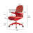 40.75" Italian Minimalist Red Office Chair, 360° Swivel, Comfortable Computer Chair for Home & Conference