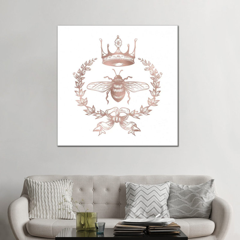 « Grand Bee » par nature Magick-impression d’art graphique, H 48 po x l 48 po x 1,5 po, Toile tendue, Pas de tapis