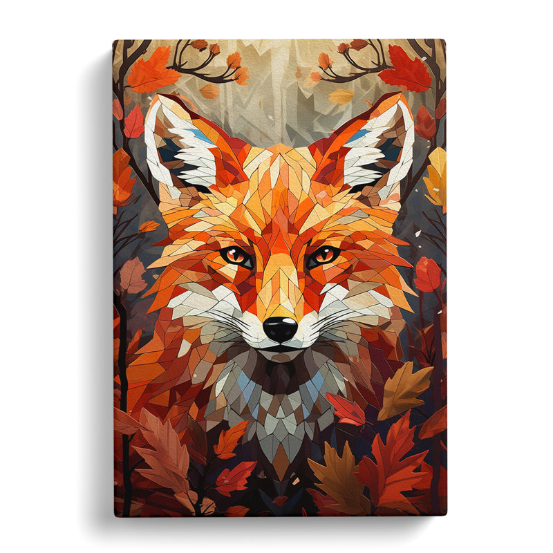 Fox Geometric No.4 - Print, 76cm H x 50cm W x 3cm D