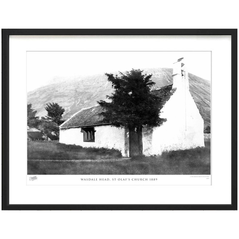 Wasdale Head, St Olaf's Church 1889 - Single Picture Frame Print, 60cm H x 80cm W x 2.3cm D