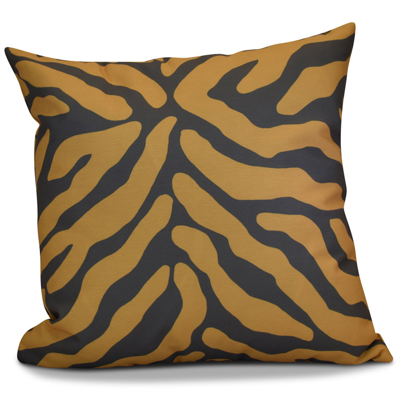Housse et insert de coussin d'extérieur carré Flora and Fauna, H 16 po x l 16 po x p 2 po, Gris