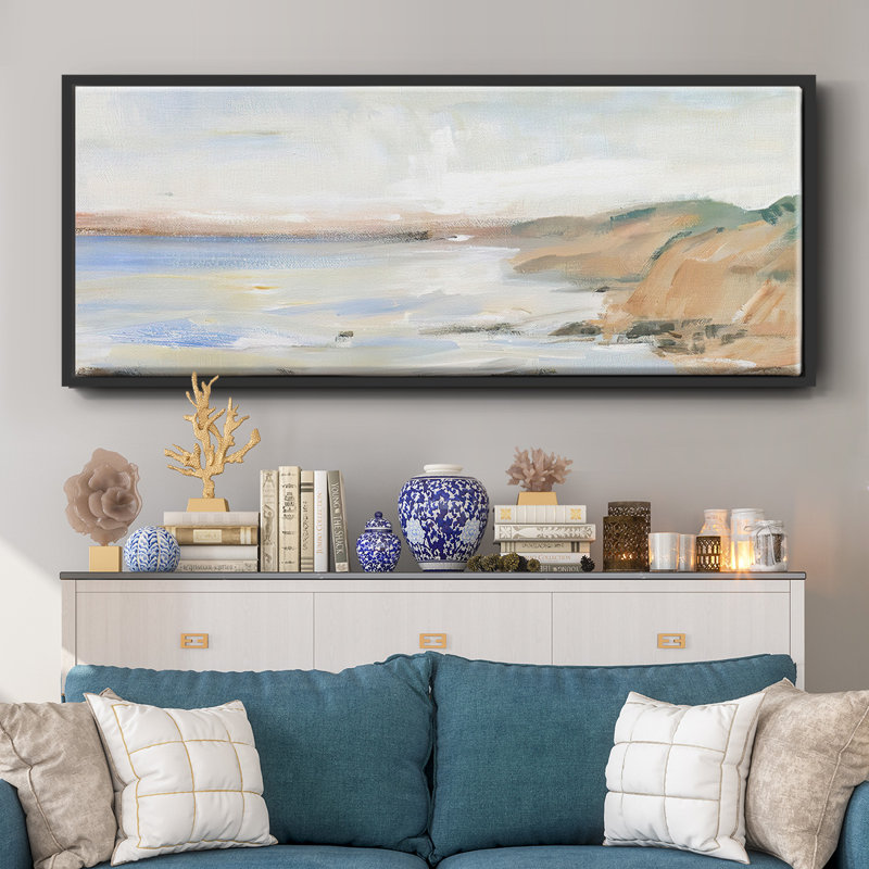 Shoreline Study II- Framed Canvas, 24" H x 60" W