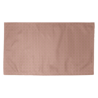 Tapis brun/rose napperon Avicia