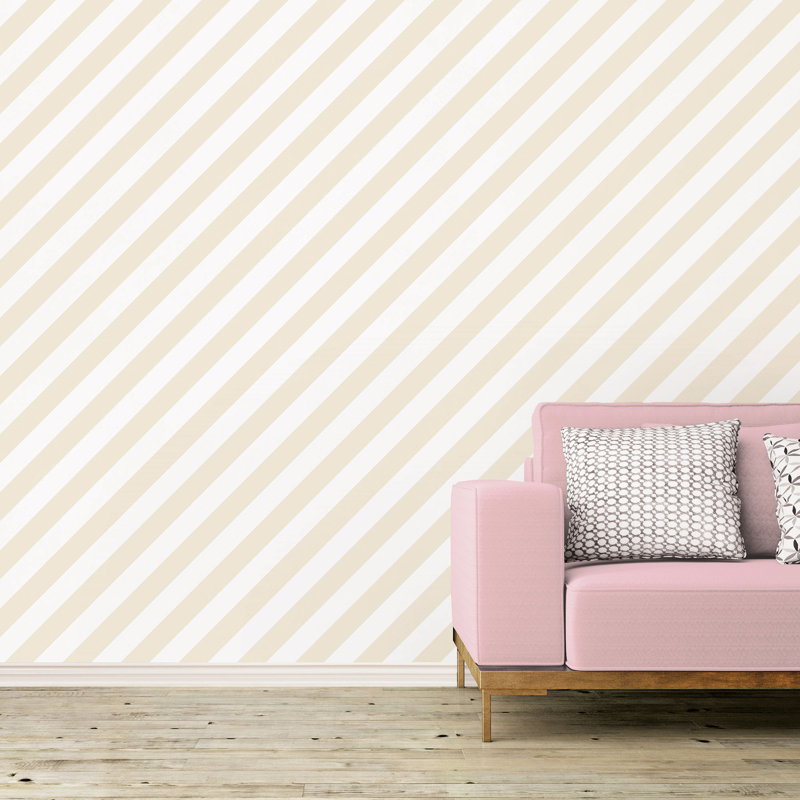 Dwen 10m x 52.8cm Matte Wallpaper Roll, Beige