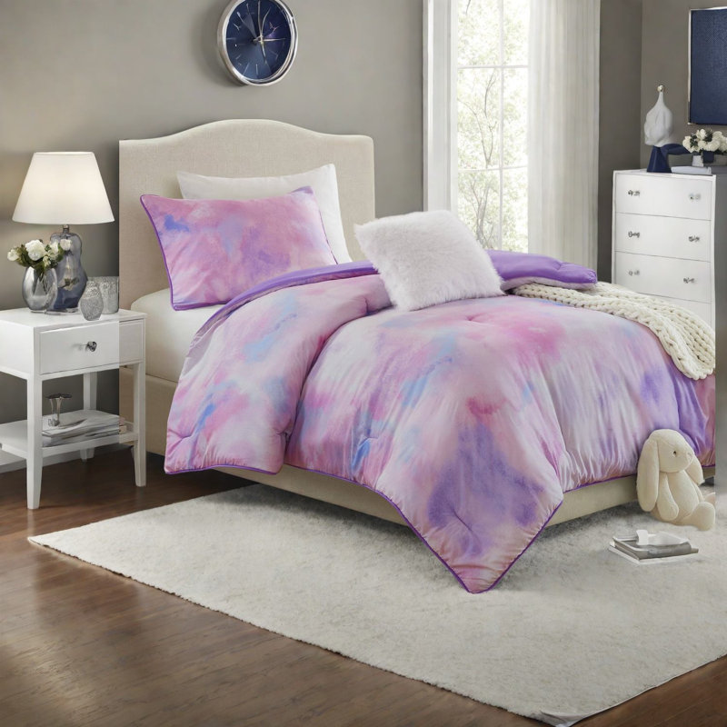 OEKO TEX Bedding Sets, Polyester Twin XL Watercolor Comforter for Home