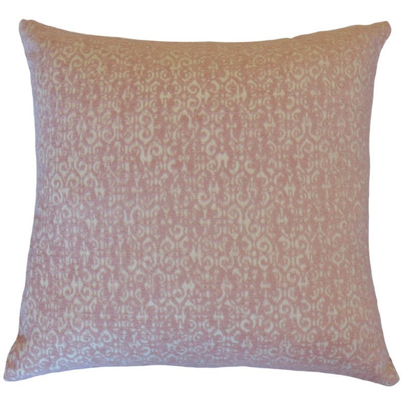 Coussin Whidbey Ikat, Hauteur (18 po) x largeur (18 po), Rose