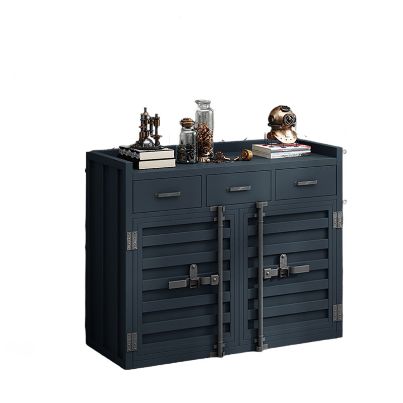 Kaiz Sideboard, Black, 35.43" H x 78.74" W x 15.74" D