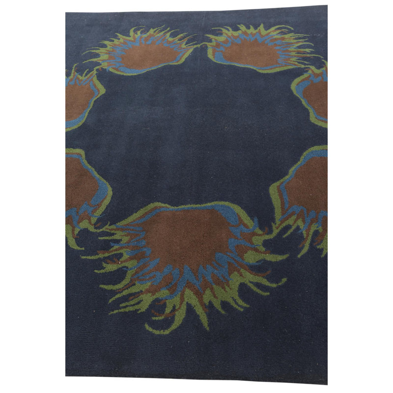 Tapis carré bleu marine Parris