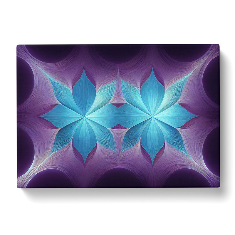 XXX-H1022-WF-8580X Sumptuous Modern Flowers Abstract - Wrapped Canvas Print, 50cm H x 76cm W x 3cm D