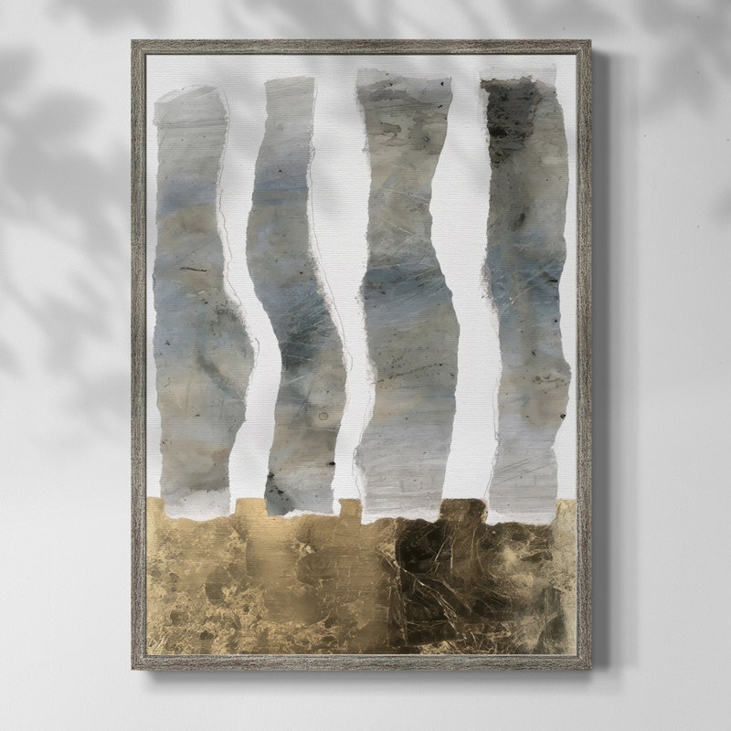Protracted Pillars II Framed Print - Solid Wood, 30" H x 24" W