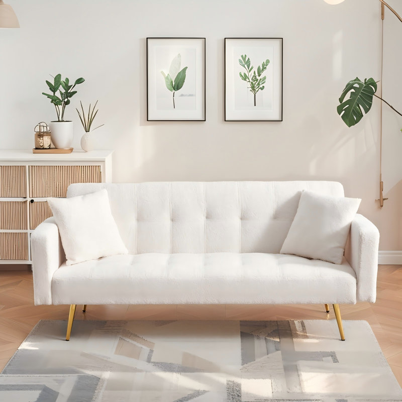 Canapé-lit 71,7 po, Blanc