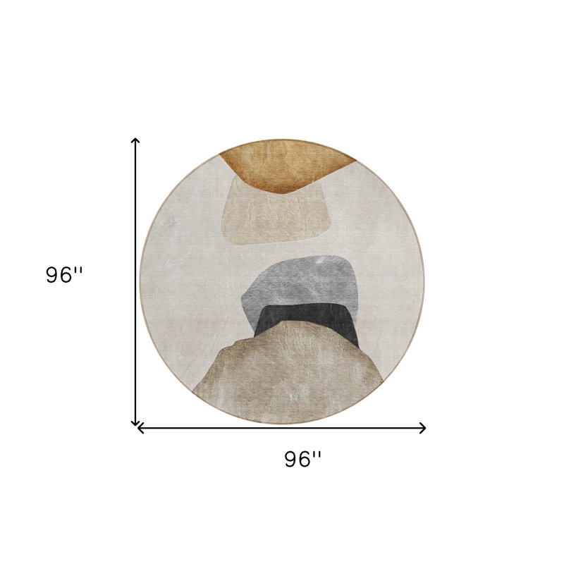 Tapis d'intérieur rond 8 po