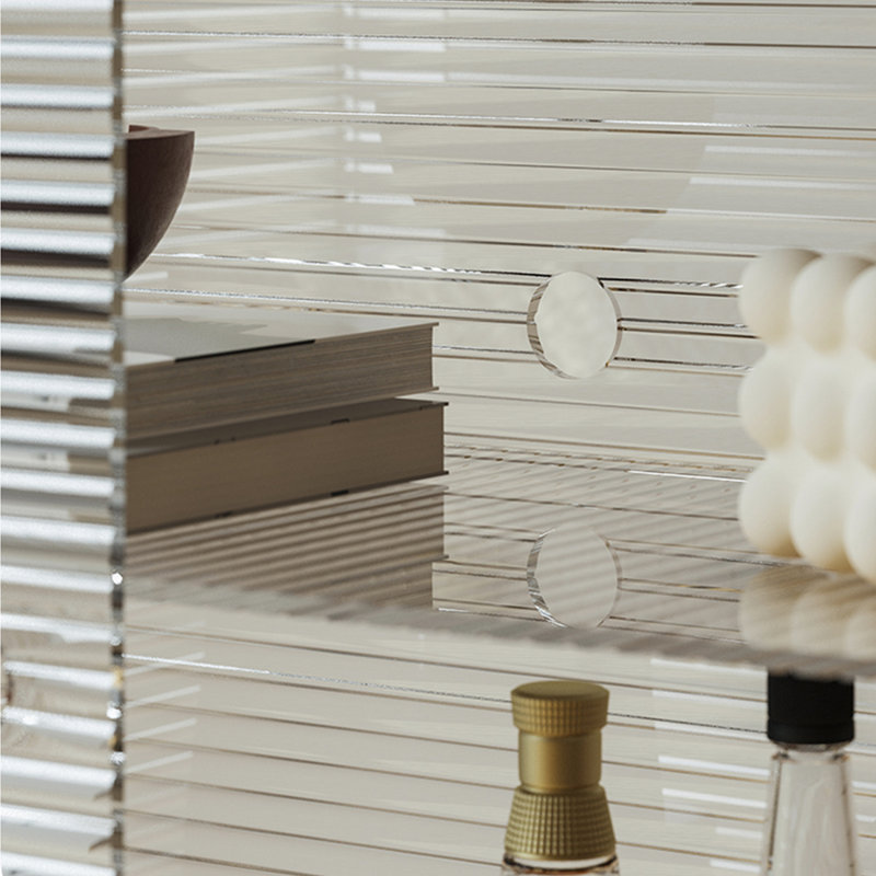 Armoire décorative minimaliste en acrylique transparent