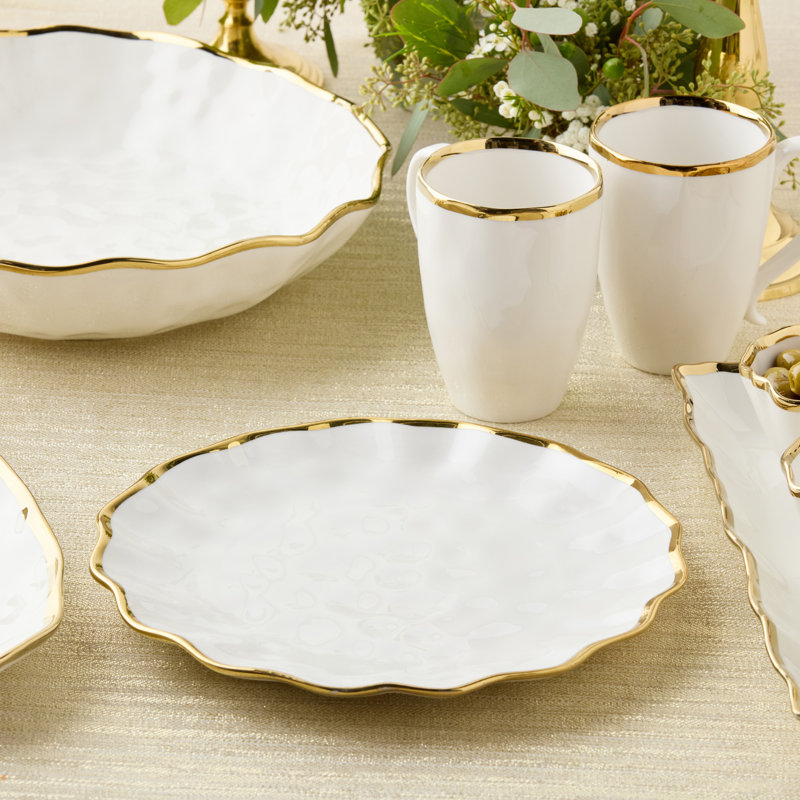 Ensemble de 4 assiettes 11 "Regency Gold