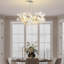 31.5 " 6-light Ceramic Ginkgo Leaf Chandeliers-2122901064