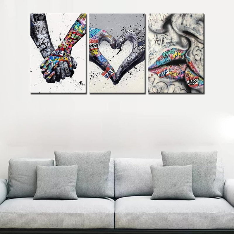 3 Piece No Frame Print on Canvas