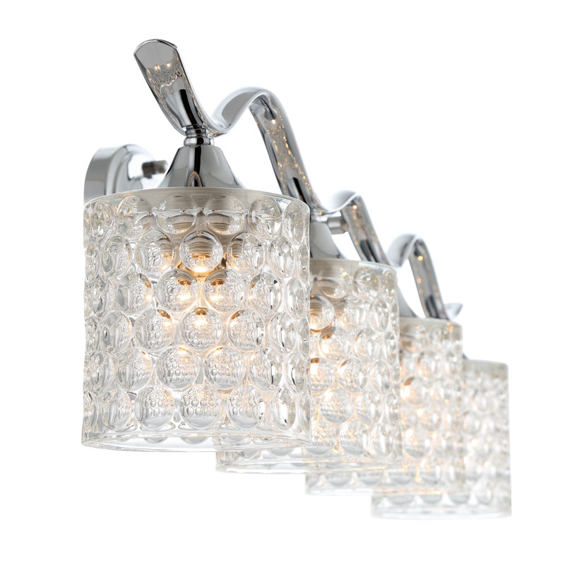 Éclairage de salle de bain à intensité variable 4 lumières, Chrome