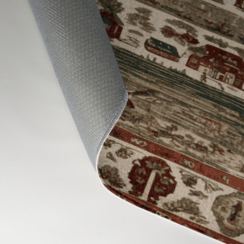 Tapis turc intérieur et extérieur brun, Rectangle 5 pi x 7 pi