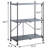 Sandy Black And Dark Bronze Hand-Brushed 3-Tier Console Table-729649972