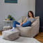 Natalia Armchair Bean Bag and Square Footstool-1400010053-1400010049