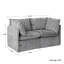 Ensemble de canapé modulaire 2 pièces, fauteuil d'angle double avec structure en fer léger et housse-132393250