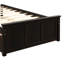 Lit plateforme avec lit gigogne simple, cadre simple, espresso