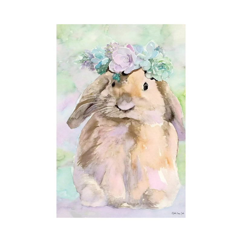 Bunny Bella - Painting on Canvas, Wrapped Canvas, 30.48cm H x 20.32cm W x 1.91cm D