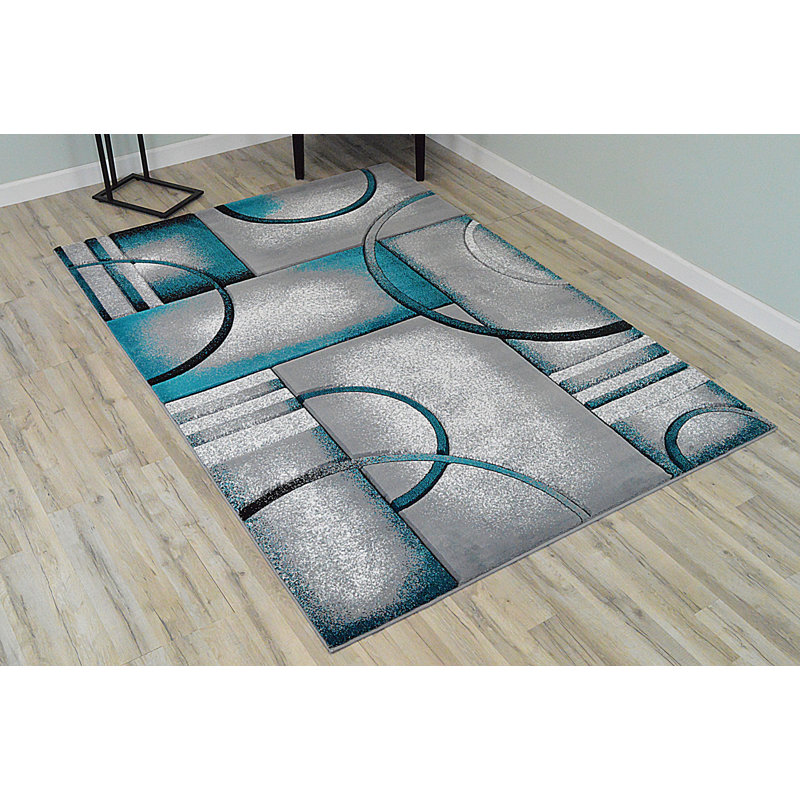 Mccampbell Performance Abstract Indoor Rug, Rectangle 5'3" x 7'6"