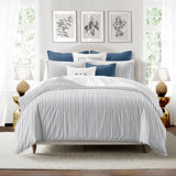 Pacific Stripe Reversible Cotton Duvet Cover Set
