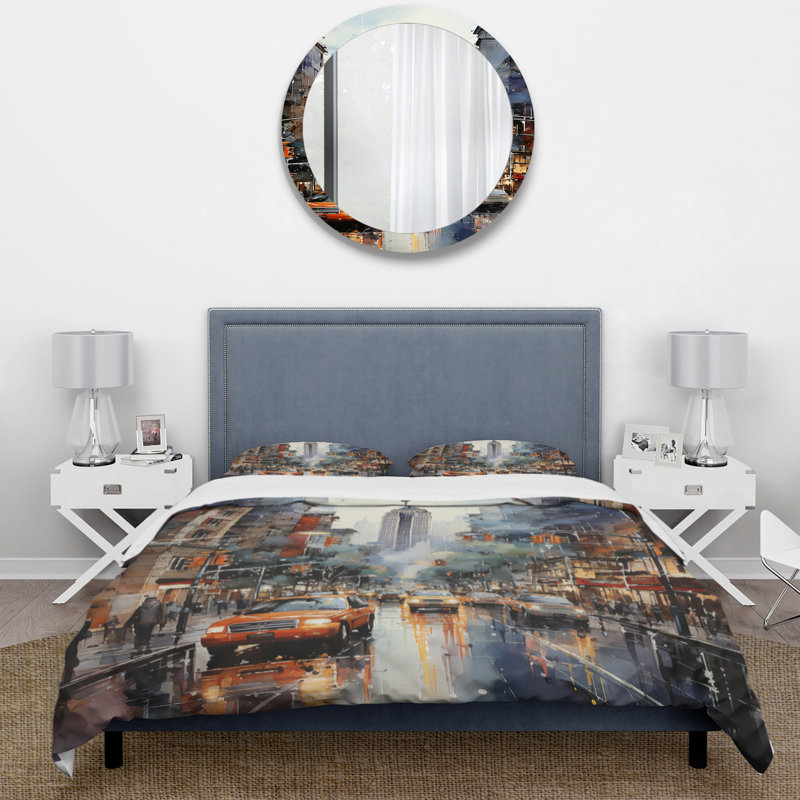 Ensemble de housse de couette en microfibre / polyester New York City That Never Sleep II