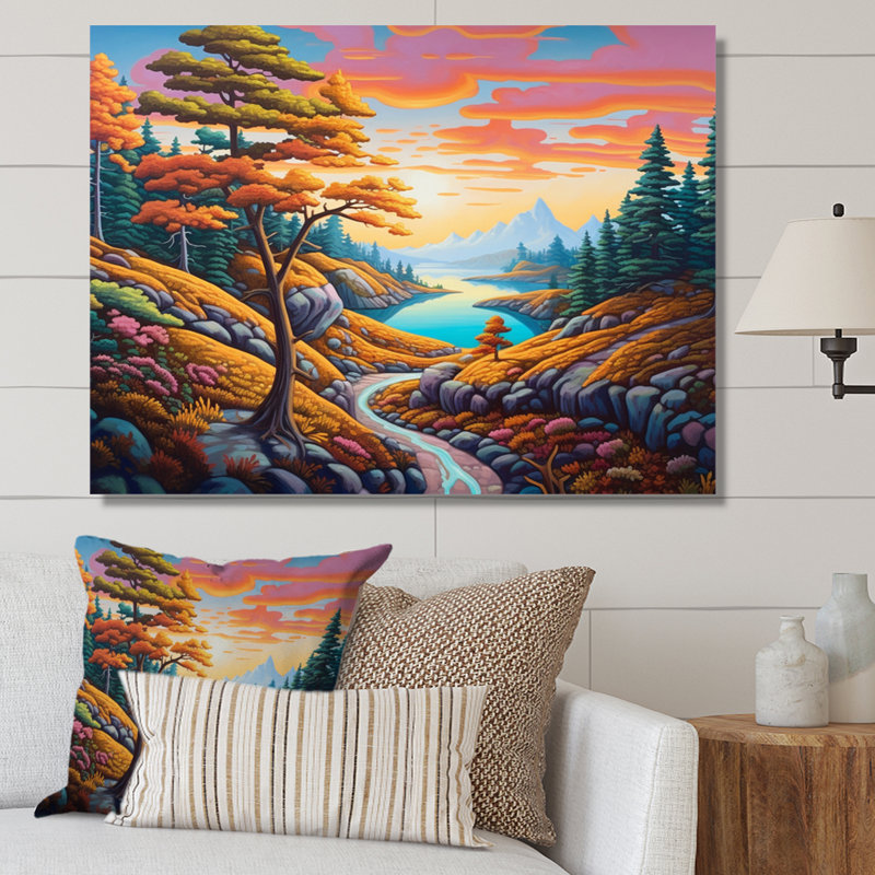 Mountain View Dreams sur impression sur toile, H 16 po x l 32 po x P 1 po, Toile tendue