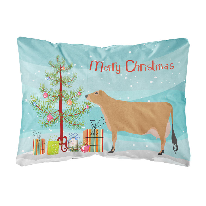  Coussin intérieur / extérieur Jersey Cow Christmas