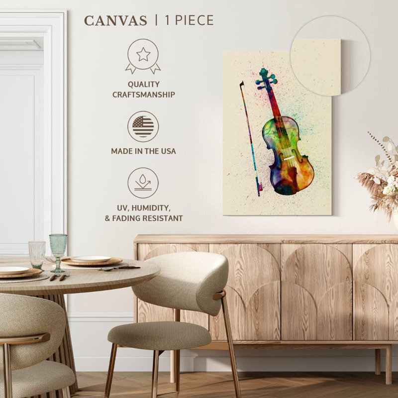 Abarca Violin Abstract I, 51" H x 34" W