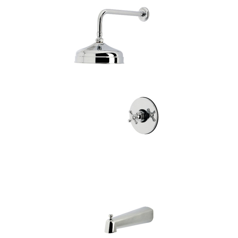 Kingston Brass Metropolitan Single-Handle Pressure Balanced Tub and Shower Faucet, Polished Chrome