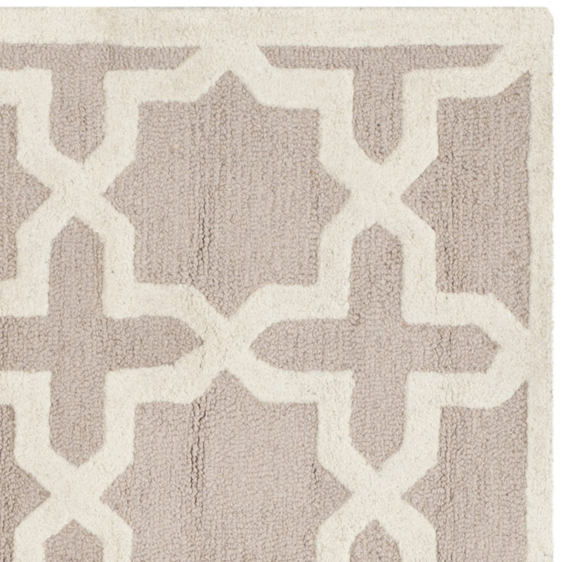 Igna Hand Tufted Wool Geometric Rug, Rectangle 4' x 6'